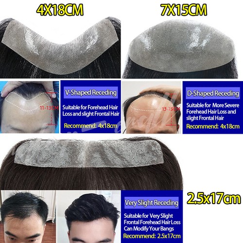 Full uomo toupee sistema di - pu,