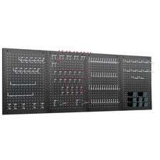 LUGO 24"X16" ORGANIZER DA PARETE PEGBOARD IN METALLO, 128 PZ, PG-2416-SET-BLK - NERO