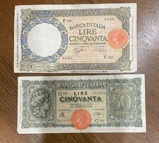 NL* LOTTO 2 BANCONOTE ITALIANE