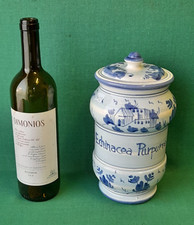 VASO SPEZIALE VINTAGE DA FARMACIA ECHINACEA PURPUREA IN CERAMICA VINTAGE. BH13