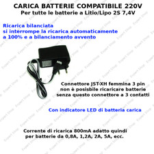 CARICA BATTERIE 7,4V 2S LIPO E