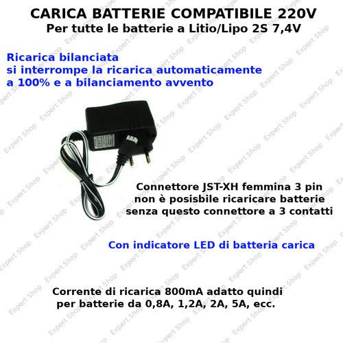 Carica batterie lipo e - 2s,