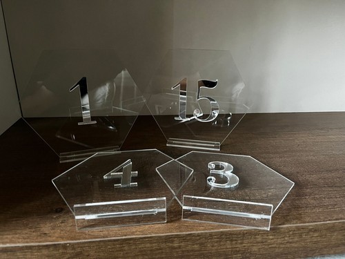 Segnatavolo plexiglass 16 - plexiglass,