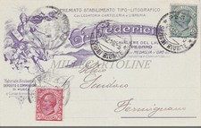 PESARO - G. Federici, Legatoria, Testatina, Cartolina 1919