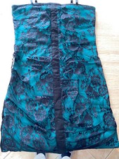 Mini Abito Donna Pizzo Nero E Verde Tg M