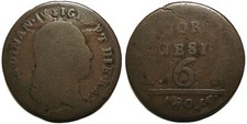 Regno di Napoli, Ferdinando IV, 6 Tornesi 1801