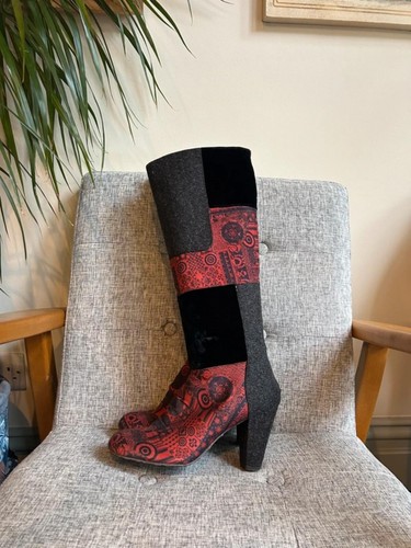 Stivali lunghi patchwork