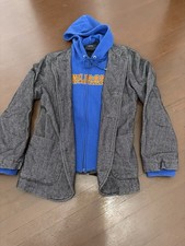 Energie Gold vintage spina di pesce con cappuccio blu