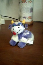 portachiavi peluche con campanellino mucca Milka  cm 14 x 14 vintage leggi.....