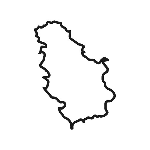 Adesivo serbia outline - serbia,