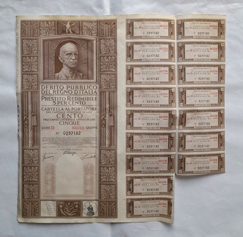 1937 debito pubblico - $ct/,
