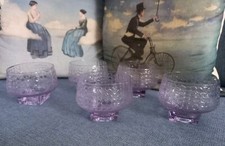 Set 5 Ciotole Vetro Viola