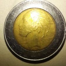 Moneta Rara Bimetallica 500