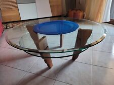 Tavolino tondo in cristallo