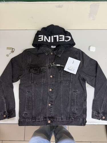 Celine giacca denim nera con - celine,