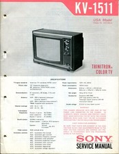 Sony KV-1511 Trinitron TV a colori manuale di servizio elettronico chassis no SCC-25D-A
