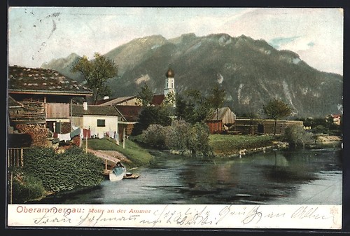 Cartolina oberammergau motivo - cartolina, oberammergau,