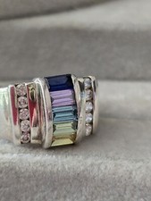 Anello a grappolo QVC argento