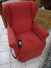 Poltrona reclinabile elettrica lift relax mod. marta tessuto rosso