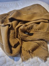 Sciarpa Zara lino marrone