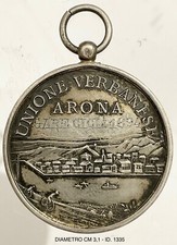 ARONA UNIONE VERBANESE GARE CICLISTICHE 1894 MEDAGLIA ARGENTO GARE VERBANESI
