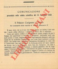 CHEVALLEY Giovanni - Il Palazzo Carignano a Torino. Nel centenario della nascit
