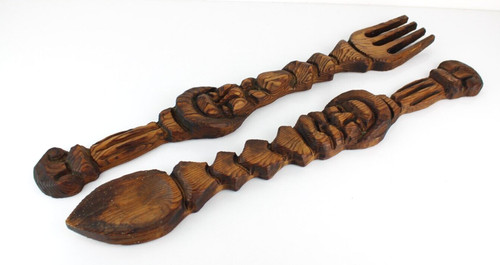 Scultura legno cucchiaio - in,