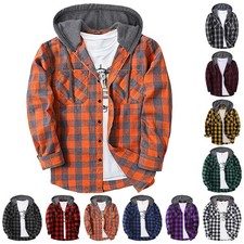 Camicia uomo quadri cappuccio