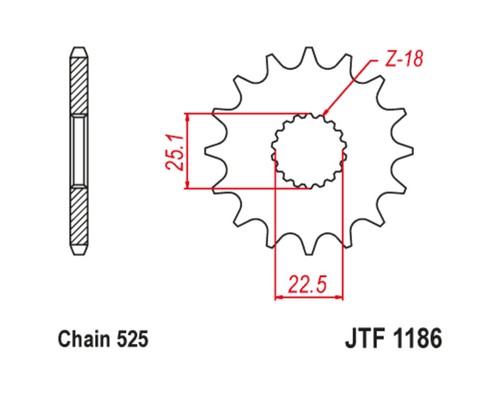 Sprockets pignone in - jt,