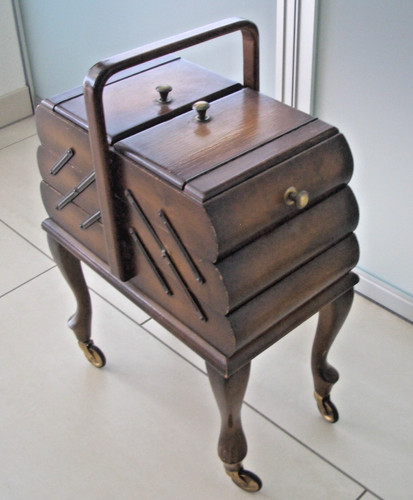 Scatola cucito antica - scatola,