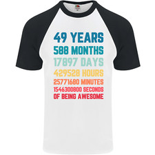 T-Shirt Da Baseball S/S Per Uomini Di 49 Anni