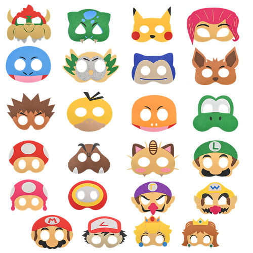 Maschera feltro super - super, mario
