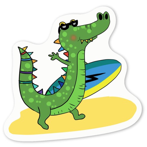 Adesivi decalcomania surfing - adesivi,