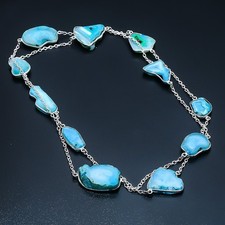 Collana con gioielli in argento sterling 925 antico pietra preziosa druzy...