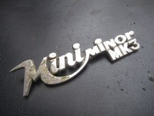 Innocenti MINI Minor MK3 - Scritta logo in metallo - Ricambio usato