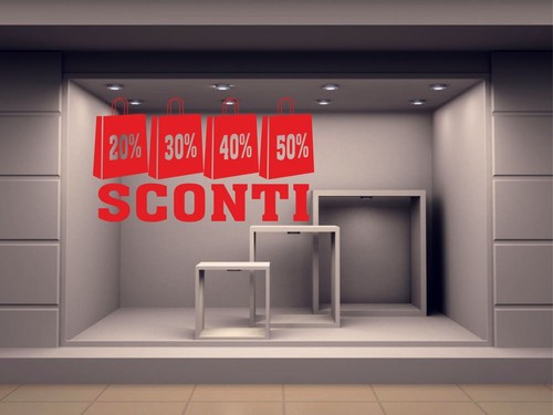 Adesivo vetrine sconti - vetrine, saldi