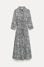ZARA LONG PRINTED DRESS ZW