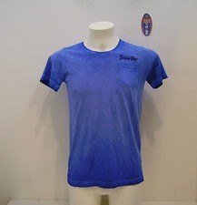 SCORPION BAY T SHIRT UOMO MANICA CORTA MTE3116 BLUE COBALTO BLU MELANGE BLU S