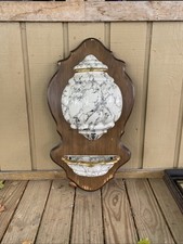 Targa lavandino da parete vintage francese Country Lavabo porcellana italiana marmo dipinto