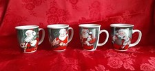 Set 4 pz Tazze Mug Babbo Natale colazione ceramica Nataluna Christmas Santa