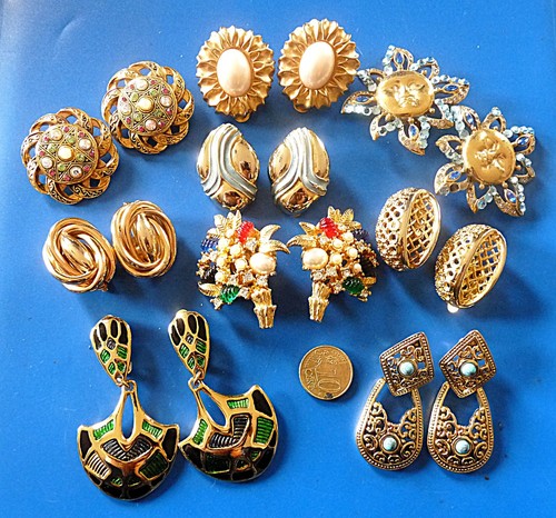 Lot bijoux vintage - lot, dorés