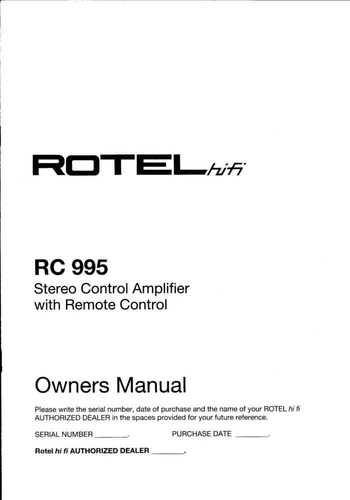 Rotel 995 amplificatore - rc-995,