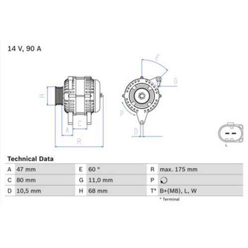 986 042 670 alternatore - 0,