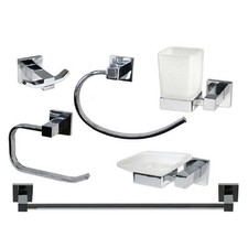 SET BAGNO QUADRATO ACCIAIO