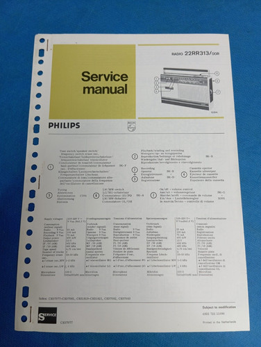 Radio philips 22rr313 - philips, vintage