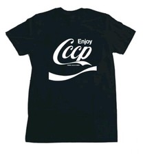CCCP  T-Shirt Maglietta Enjoy CCCP Fedeli alla Linea punk rock Parodia Coca Cola