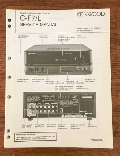 Kenwood c f7l - c-f7, c-f7l