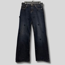 Jeans donna Zara fiori effetto