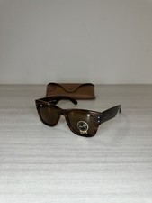 New Ray-Ban Mega Wayfarer Sunglasses 0840S 954/33 Striped Havana_Crystal Brown
