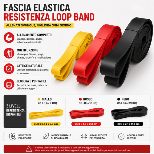 Fascia elastica resistenza - fascia,